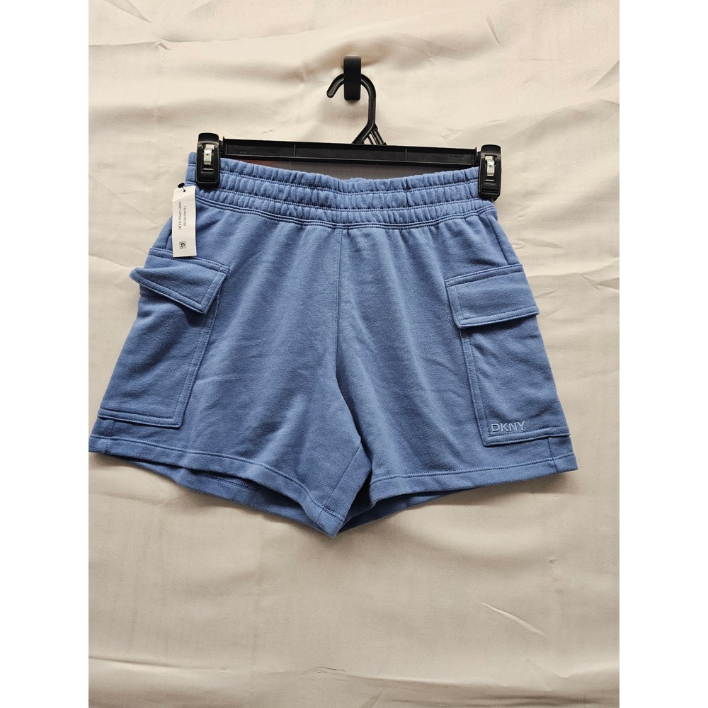DKNY Womens Cargo Athletic Shorts Blue Cotton Blend Size XS